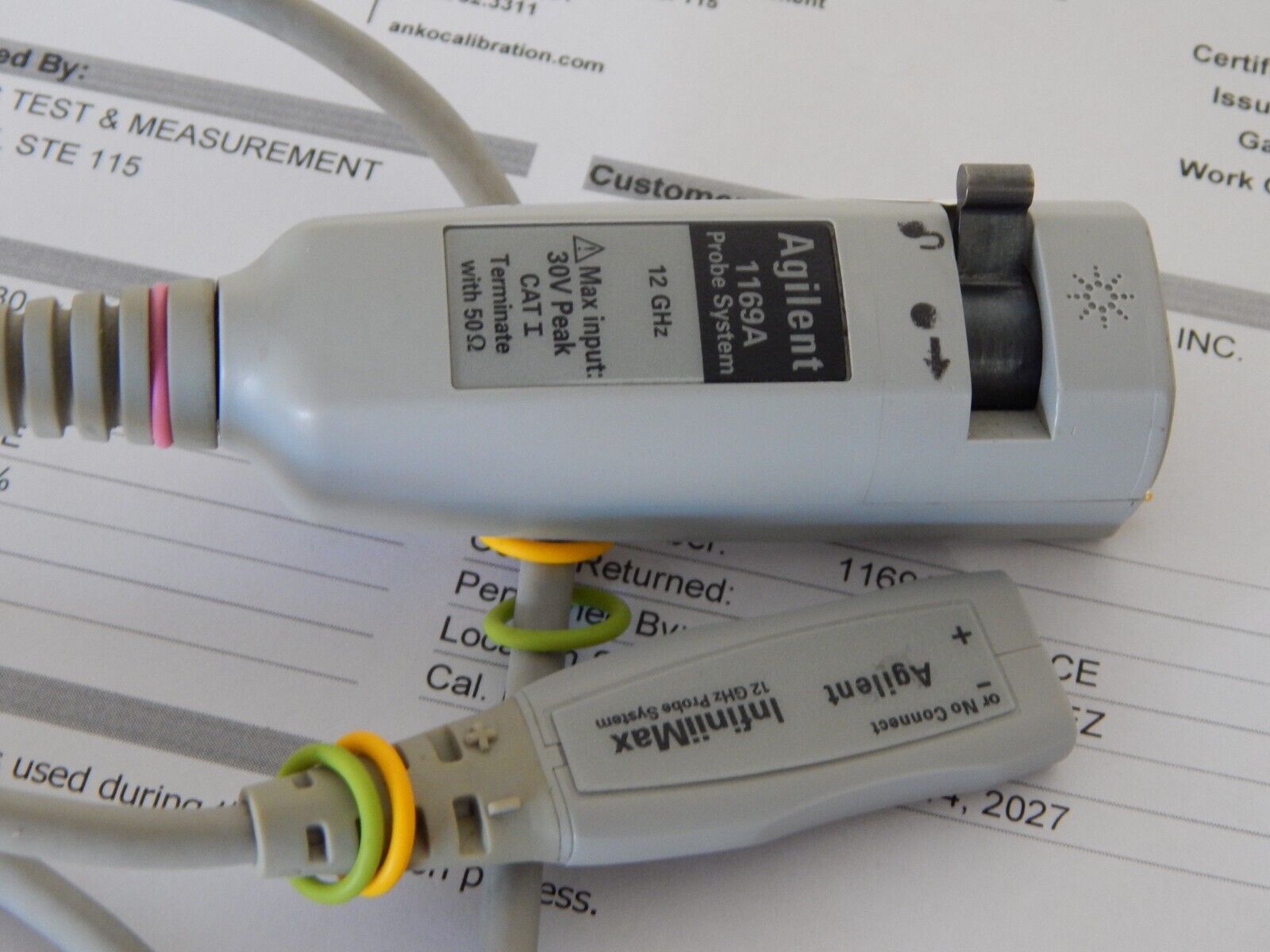 Agilent 1169A Oscilloscope 12GHz InfiniiMax Probe, NIST cal, 16 in stock Agilent 1169A Oscilloscope 12GHz InfiniiMax Probe, NIST cal, 16 in stock